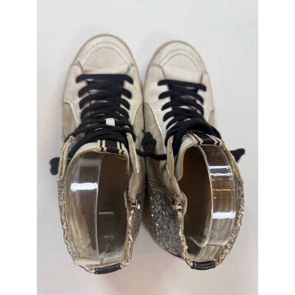 Shu Shop Roxanne White & Glitter High-Top Sneakers Size 8.5 - Picture 10 of 10